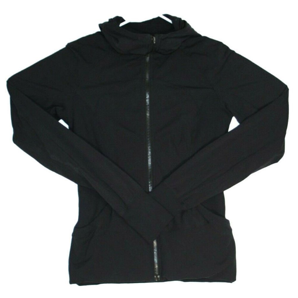 Lululemon Womens In Flux Full Zip Black Jacket 8 - Picture 1 of 4